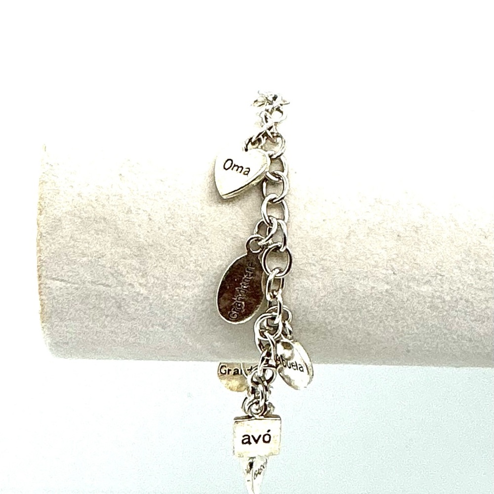 Sterling Grandmother Charm Bracelet